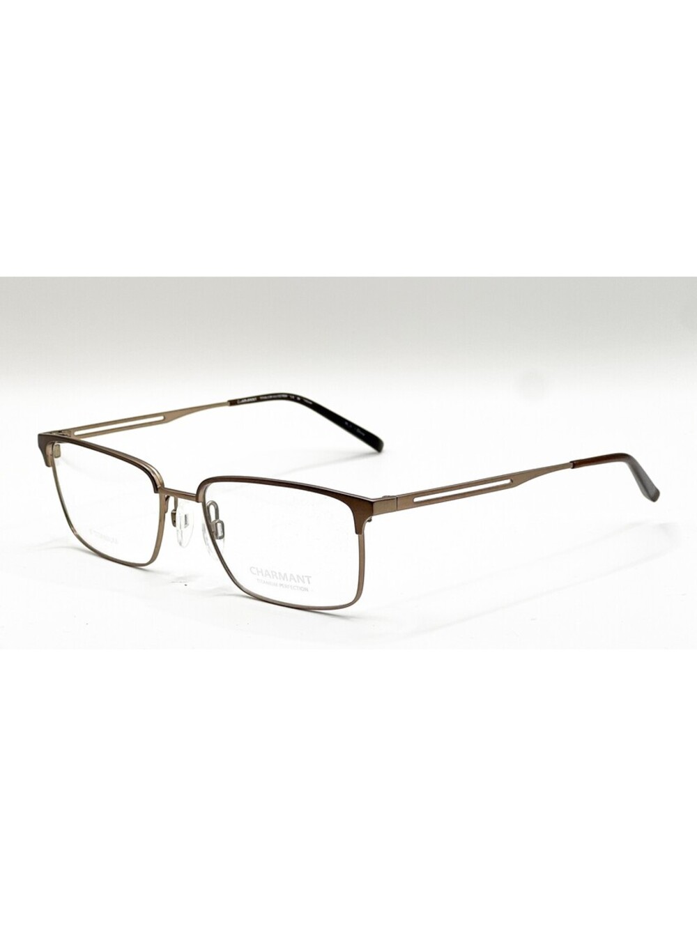 Charmant CH29117 BR Brown Rectangle Authentic Eyeglass Frames 53-17-145